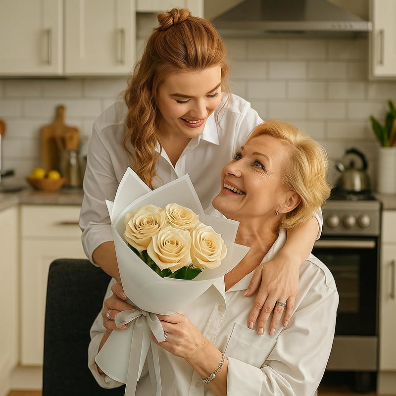 BBJ WRAPS White Wrapping Paper for Flowers, Frosted Flower Bouquet Wrapping Paper, Korean Paper for Bouquets, Valentine's Day Mother's Day Florist Supplies 20 Sheets (White) - Image 5